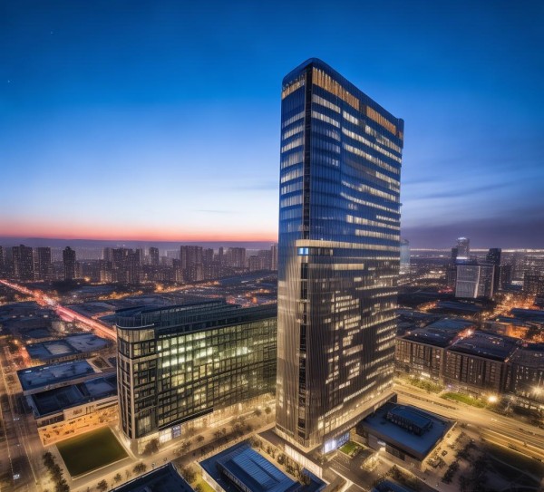 俯瞰万豪商贸总部一期三标段,城市新地标崛起的航拍视角 俯瞰万豪商贸总部一期三标段,城市新地标崛起的航拍视角